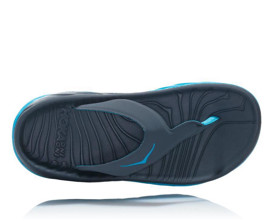 Hoka One One Womens Sandals - ORA Recovery Flip - Navy - VCBG21856